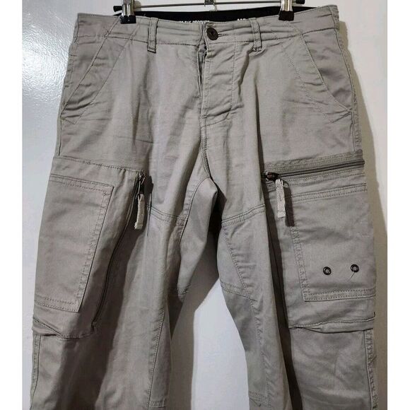 G Star Raw Pants Mens XS Measures 31x31 Tapered Cargo Utility Tech Zip Pocket - Picture 1 of 10